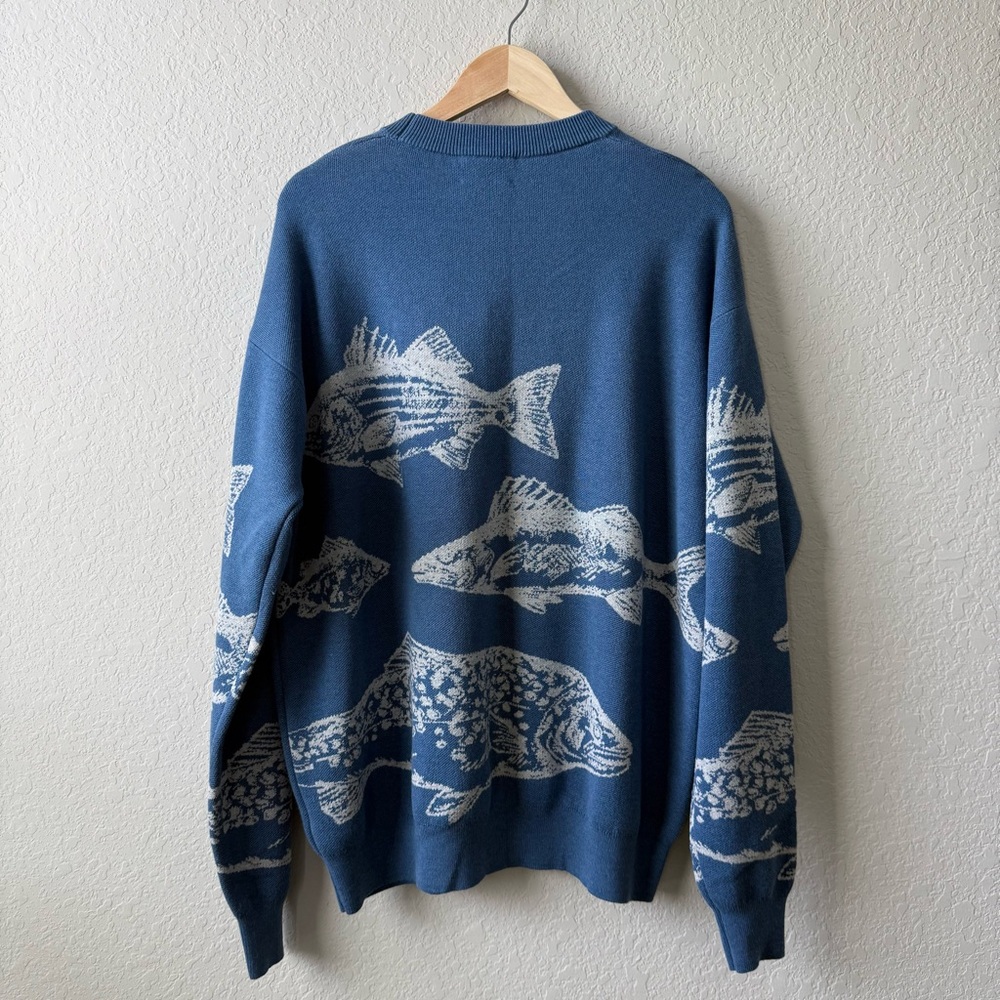 Waggle Men’s Freshwater Wildknit Crewneck Sweater - Picture 2 of 4